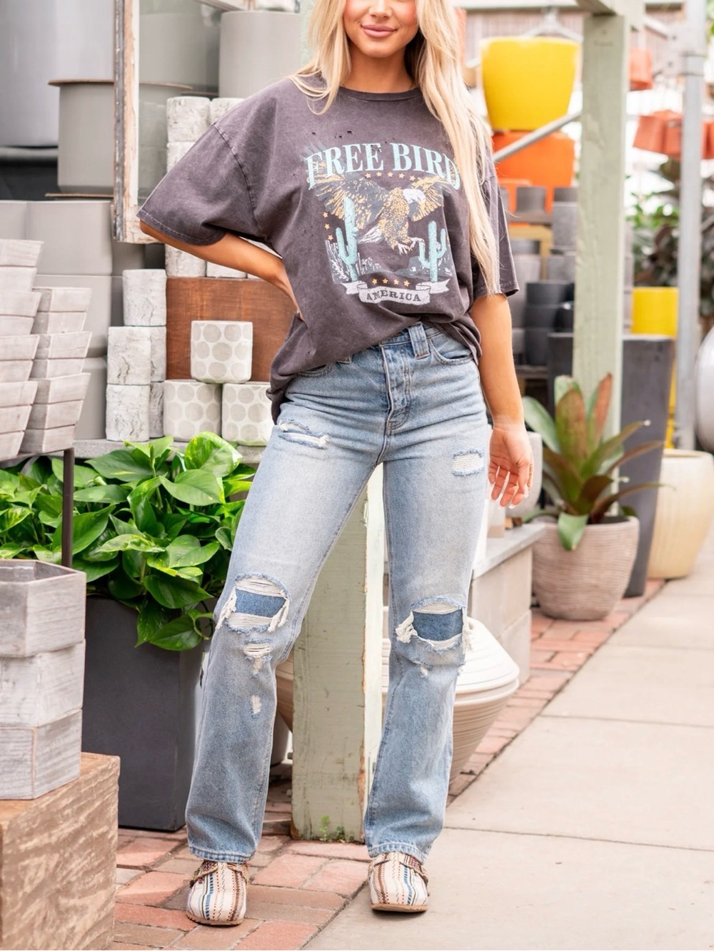 Kancan VINTAGE VIBE HIGH RISE 90S STRAIGHT JEANS - Picture 2 of 16